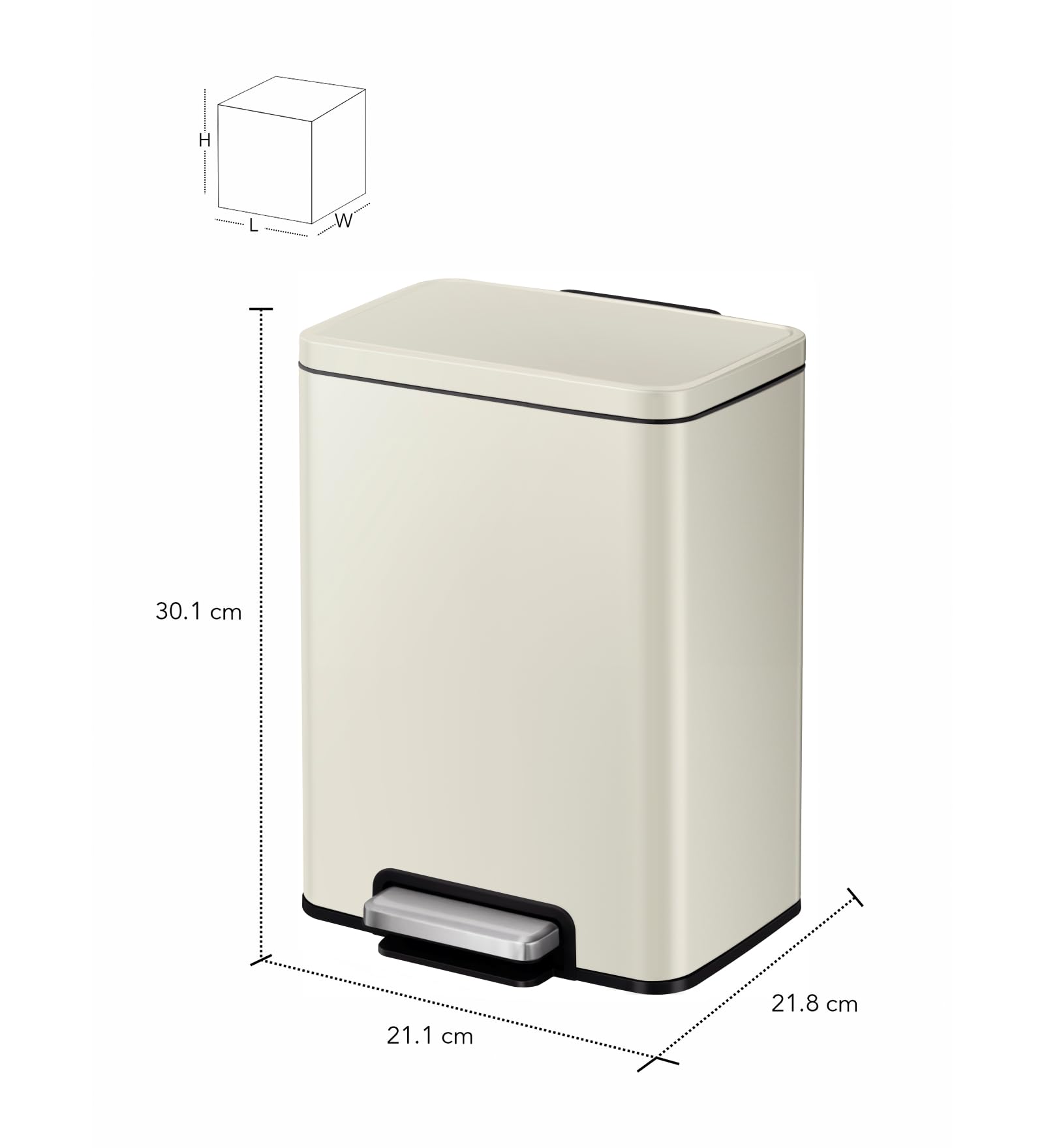 Obsessions EKO Step Trash Can - 12L Stainless Steel -6 Obsessions EKO Step Trash Can - 12L Stainless Steel -6