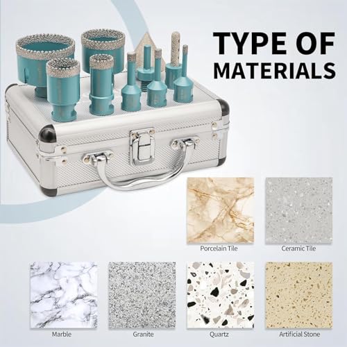 Set de 10 brocas diamantadas para cerámica y mármol miniatura 3