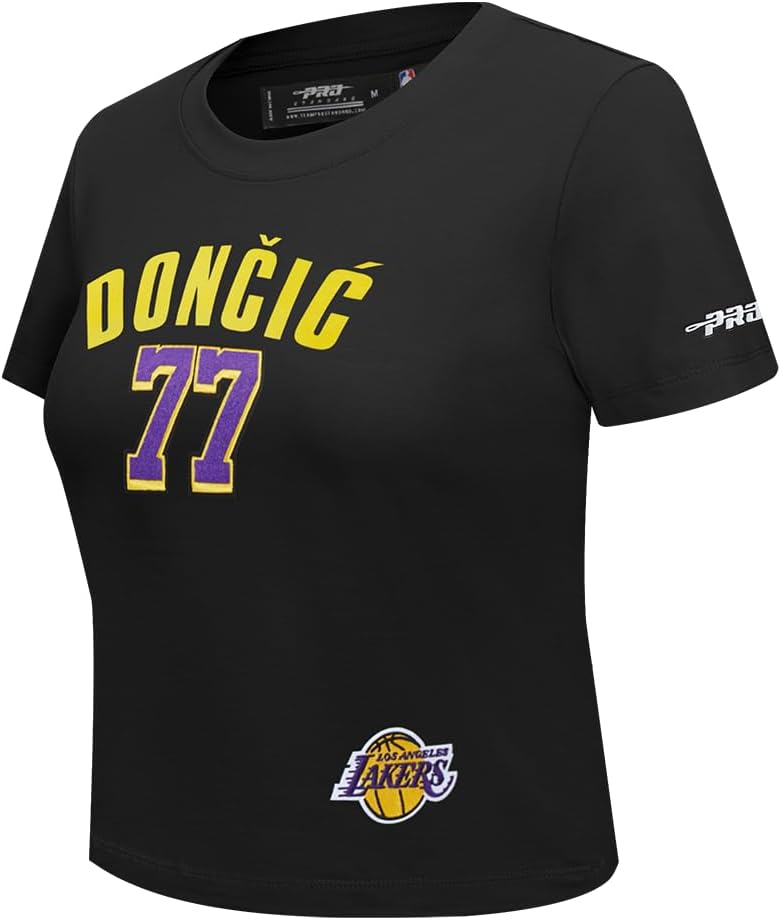 Pro Standard NBA Womens Womens NBA Los Angeles Lakers Classic Player Cotton Short Sleeve Slim Tee