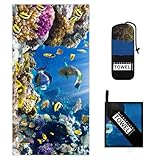 LES ESSENTIELS DES VACANCES D'ÉTÉ : Les serviettes de plage extra-larges en microfibre sont le cadeau idéal pour les amateurs de natation, vos amis, votre partenaire et votre famille. Les serviettes de voyage en microfibre sont parfaites après la douche, pour nager à la piscine ou à la mer, ou comme tapis de plage pour se détendre au soleil.