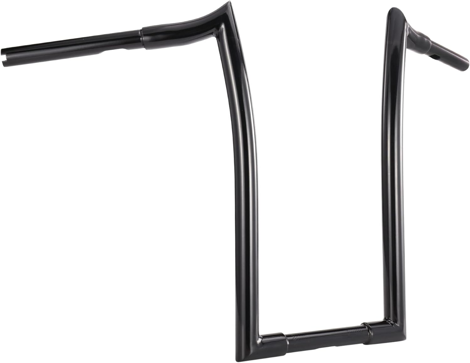 MoKitDora Sportster Dyna Softail 16" Rise Ape Hangers 1.25” Fat 1" Clamp Handlebar Meathook Bars for Harley XL 883/1200,1994-up Road King & 1998-2013 Road Glide, Gloss Black 16 Inch Black