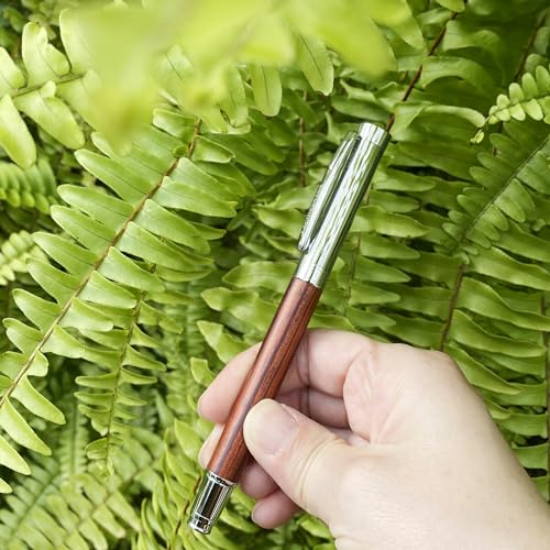 Image of LACHIEVA LUX Nice Elegant Rosewood Rollerball Pen with Ruler /Book mark Set, Luxury Roller Ball Pen Gift for Woman, Man