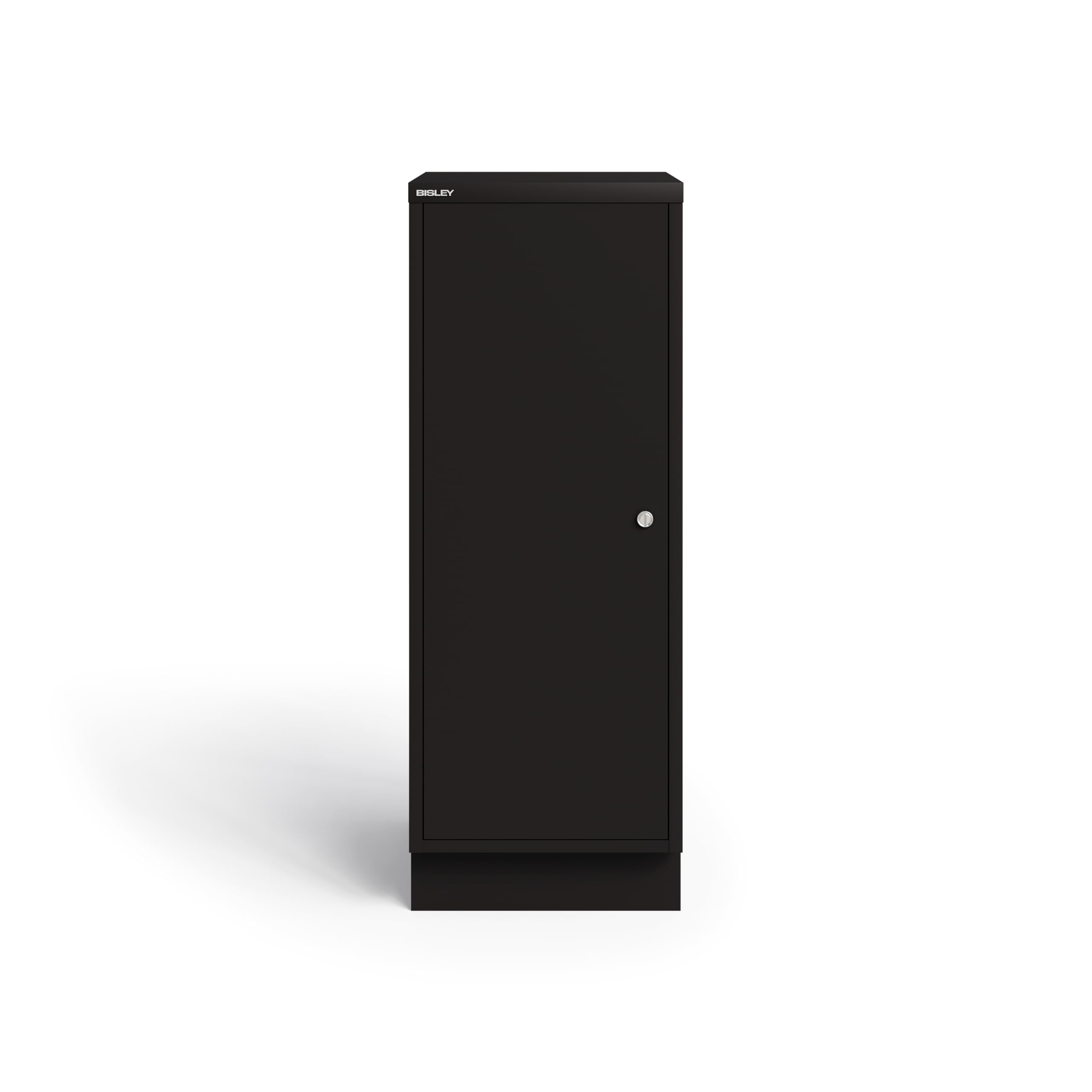 Multi Ablageschrank; 39er Serie, abschließbare Flügeltür mit Sockel; rechtseitige öffnung; Maße: H 940 x B 349 x T 460 mm; Farbe: 633 schwarz