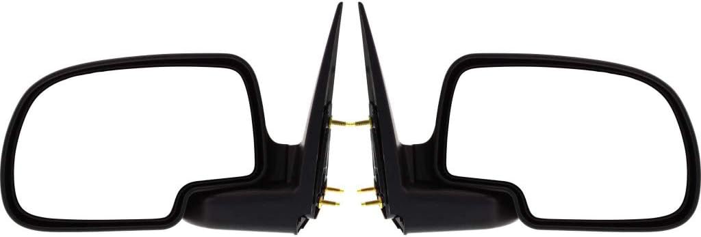 For Chevy Silverado 3500 2001-2007 Driver Side Door Mirror | Manual | Non-Heated | Chrome | Black Cover | Replacement For 25876714 | GM1320208