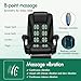 ELFORDSON Executive Office Chair with 8-Point Massage & Seat Heated, Home PC Gaming Chairs with Footrest, High Back 150° Reclining Executive Desk Chair with Padded Armrest, PU Leather, Black