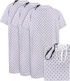 Utopia Care 4 Pack Cotton Blend Unisex Hospital Gown, Back Tie, 45' Long & 61' Wide, Patient Gowns Comfortably Fits Sizes up to 2XL