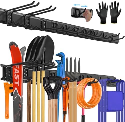 64'' All-Metal Garage Tool Organizer Wall Mount – Heavy-Duty Tool...