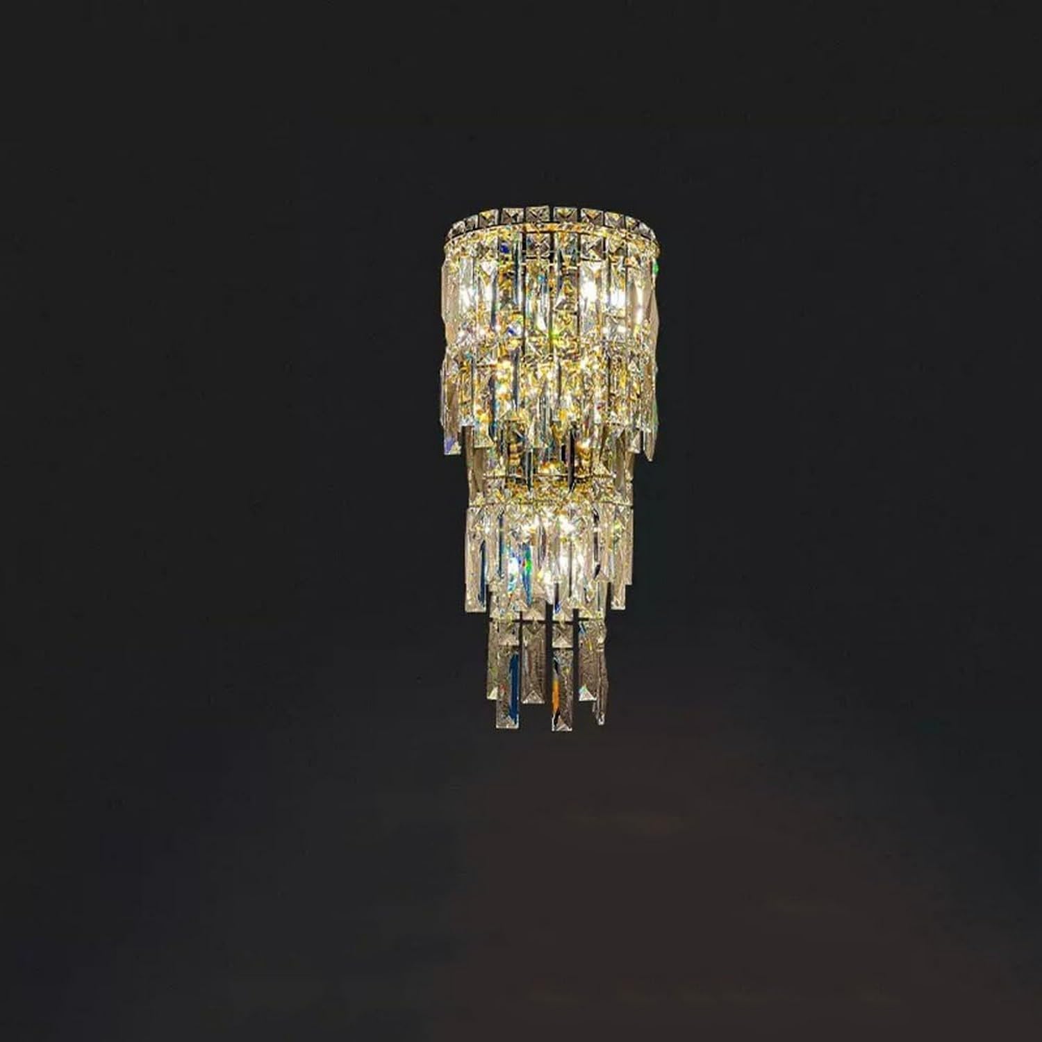 Modern Crystal Wall Light Fixtures Indoor Luxury Sconce Gold Chrome ble Bathroom Vanity Lights Long Hallway Lamp Compatible with Bedroom Living Room Hotels Foyer Entryway 46CM LED(Gold,46CM)