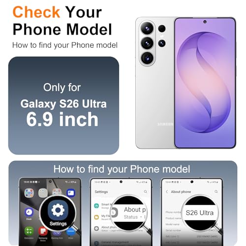 Image of SPIDERCASE Magnetic for Samsung Galaxy S26 Ultra Case,[Built-in Invisible Kickstand][Compatible with Magsafe] Translucent Matte Slim Phone Case for S26 Ultra 6.9'',Black