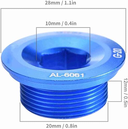 Vista 3 de Tbest Tornillos de rueda de cadena con manivela de bicicleta de aleación de aluminio GUB Azul