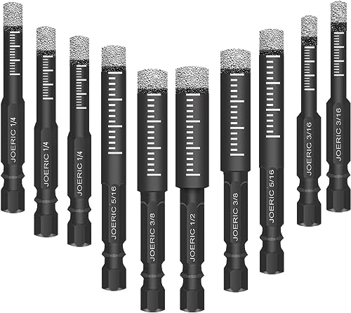 Set de 10 brocas de diamante secas, hexagonal miniatura 2