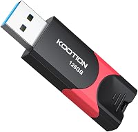 KOOTION 128GB USB 3.0 Flash Drive - Retractable High-Speed Thumb Drive with LED Indicator, Durable 128G Memory Stick for Fast Transfers