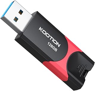 KOOTION 128GB USB 3.0 Flash Drive - Retractable High-Speed Thumb Drive with LED Indicator, Durable 128G Memory Stick for Fast Transfers