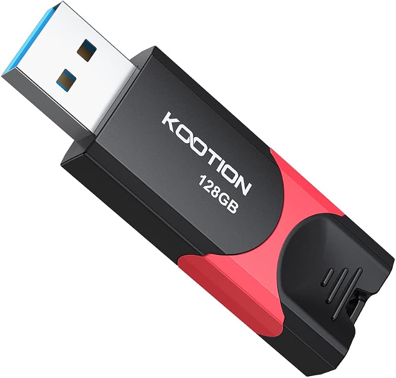 128 GB USB 3.0 Flash Drive Thumb Drive Retractable 128G Zip Drive Ultra High Speed USB Stick Jump Drive Rugged Memory Stick with LED Indicator for Data Storage and Transfer