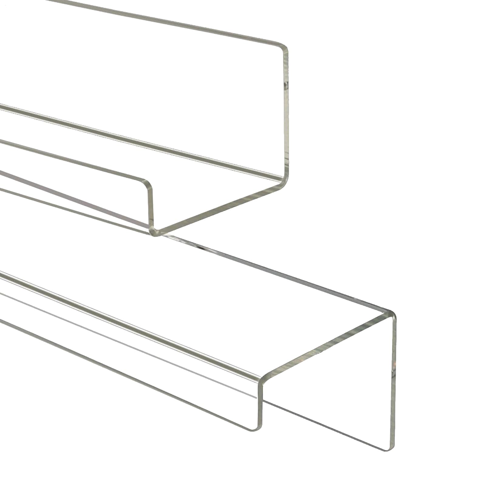 Étagère murale acrylique sans perçage lot de 2 supports invisibles ultra résistants