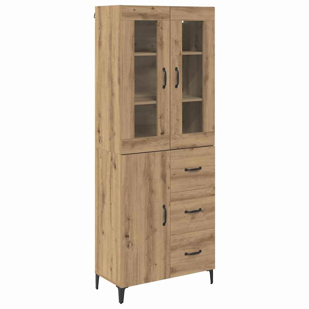 Highboard Artisan Roble de 180 cm con armario de almacenamiento moderno