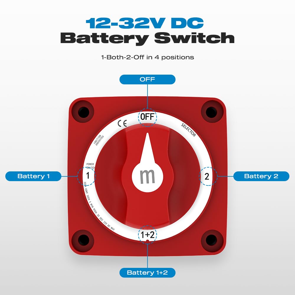 Marine Switch Sell New 6007 M-Series 4 Position Mini Dual Battery Selector Switch For Marine Boat In , For US Marine Battery Switch - Foto 4