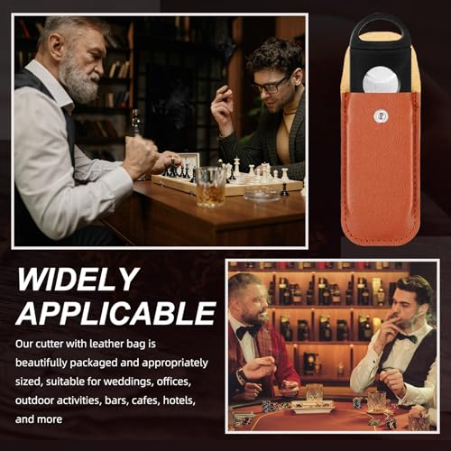 Image of Lasnten 10 Set Cutter with Leather Case Ring Fit Almost Sizes Clippers Keychain Accessories Father's Day Gifts for Men