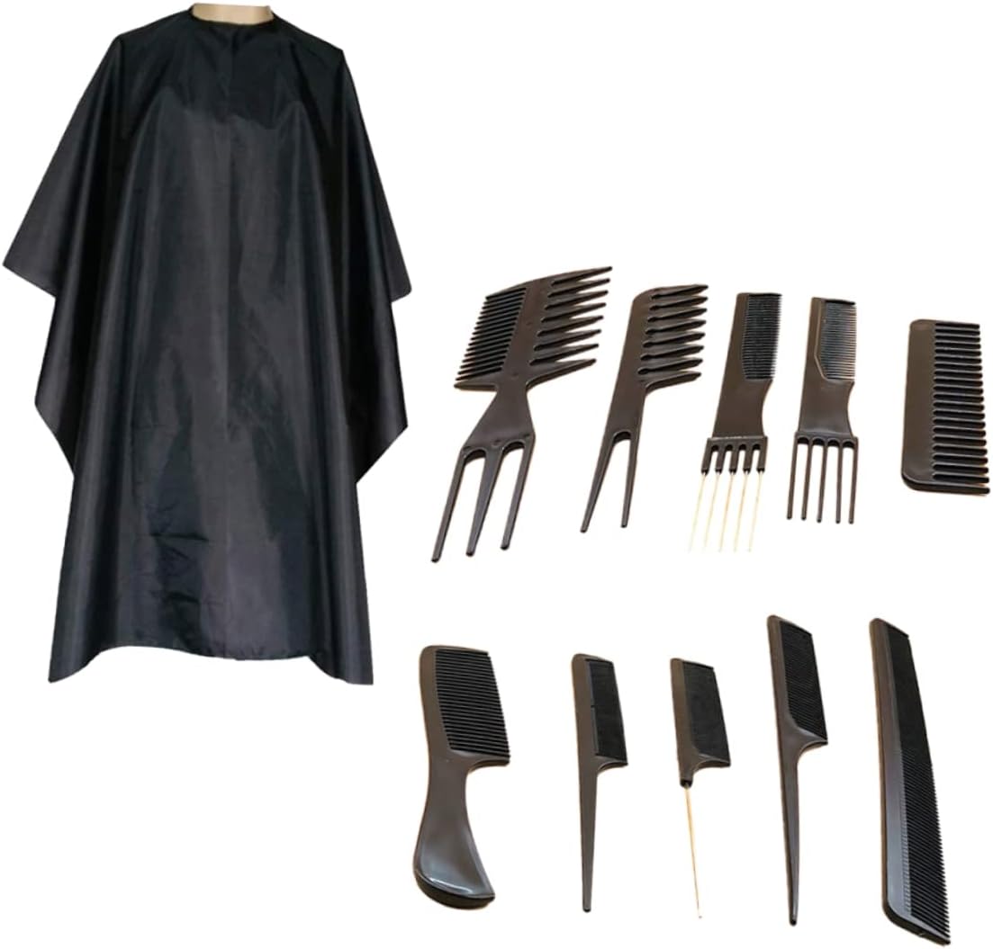 WOONEKY Barber Tool Set Men Hairdressing Kit Comb Brush Set Hair Cutting Scissors Styling Tools Professional Salon Home Use