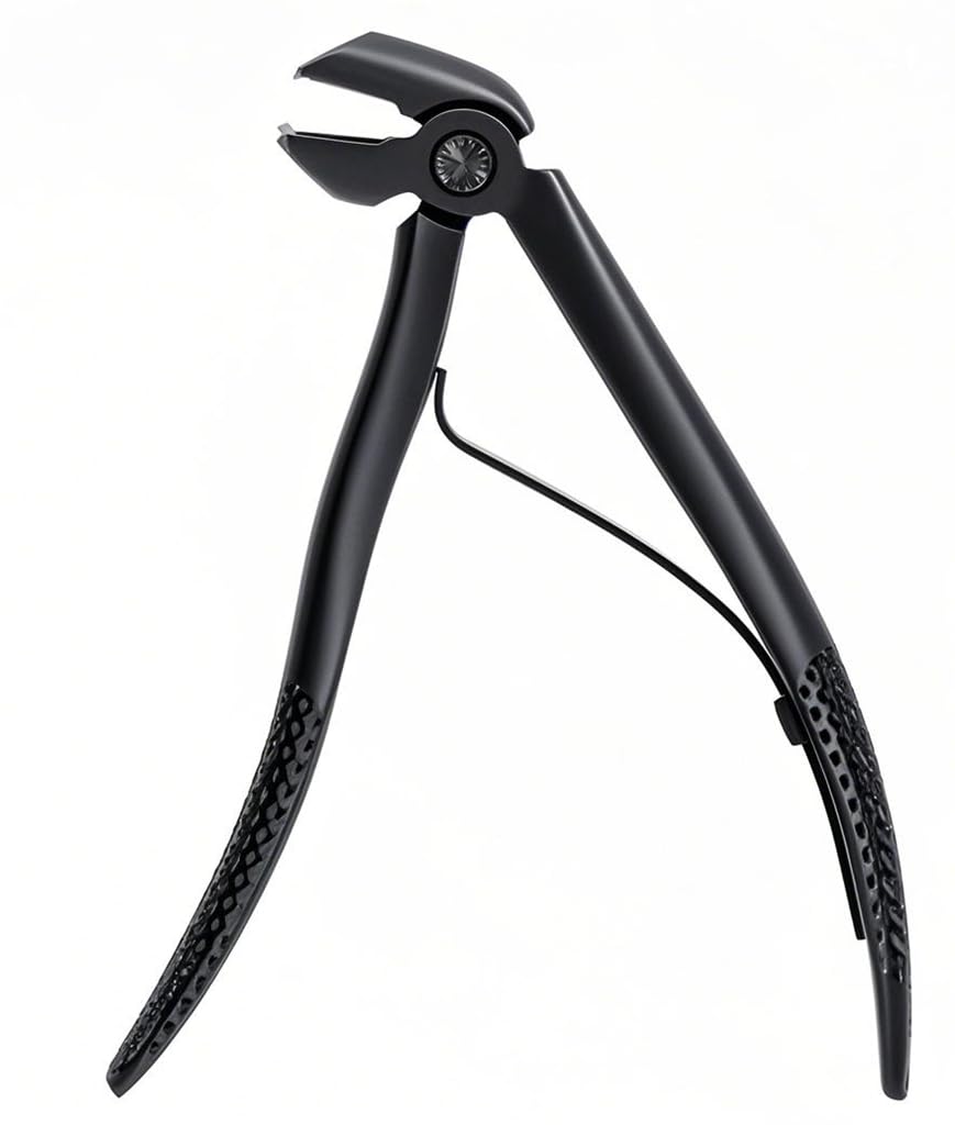 Professional Nail Clippers with Non-Slip Grip, Long Handle Design for Fingernails and Toenails, Black