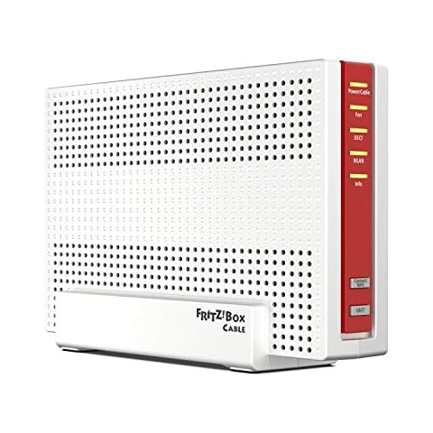 AVM FRITZ!Box 6591 Cable WLAN AC + N Router (DOCSIS-3.1-Kabelmodem, Dual-WLAN Ac+N (MU-MIMO) mit 1733 (5 GHz) + 800 Mbit/S (2, 4 GHz), VoIP-Telefonanlage) Cover