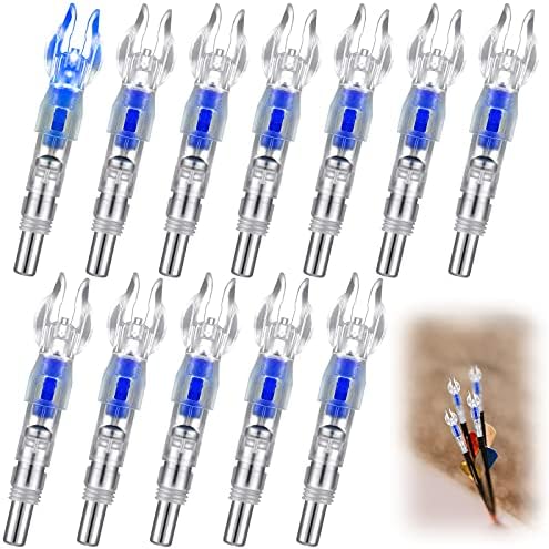 Civaner 12 Pieces LED Arrow Nocks with 0.244 Inch/ 6.2 mm Inside Diameter Archery Lighted Nocks Plastic Automatic Hunting Nocks with Switch Button for Arrows Civaner 12 Pieces LED Arrow Nocks with 0.244 Inch/ 6.2 mm Inside Diameter Archery Lighted Nocks Plastic Automatic Hunting Nocks with Switch Button for Arrows