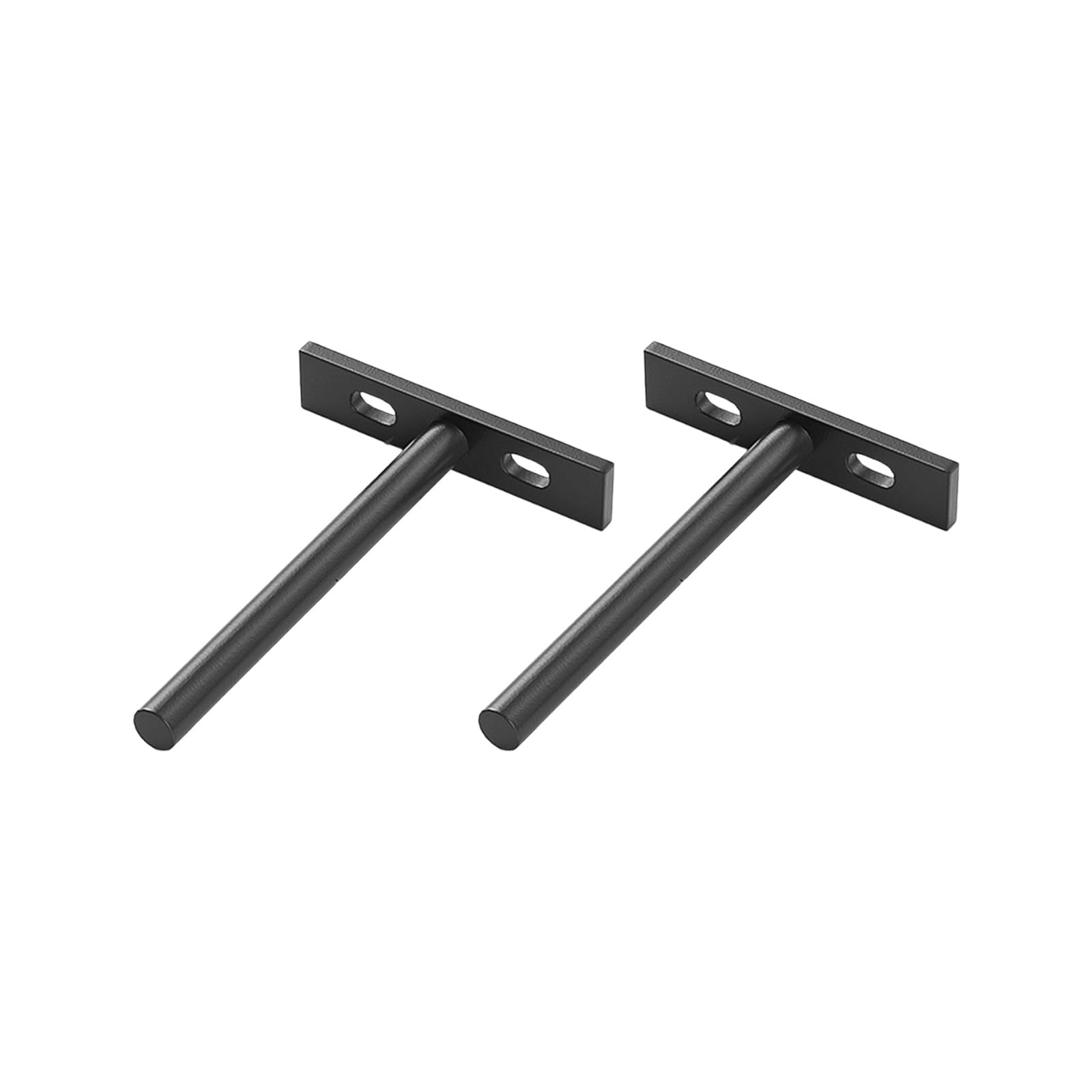 Fentency 4 Inch Black 2Pcs Iron Wall Brackets Concealed Shelf Rustproof Heavy Duty Floating Brackets Furniture Hardware Rustproof Wall