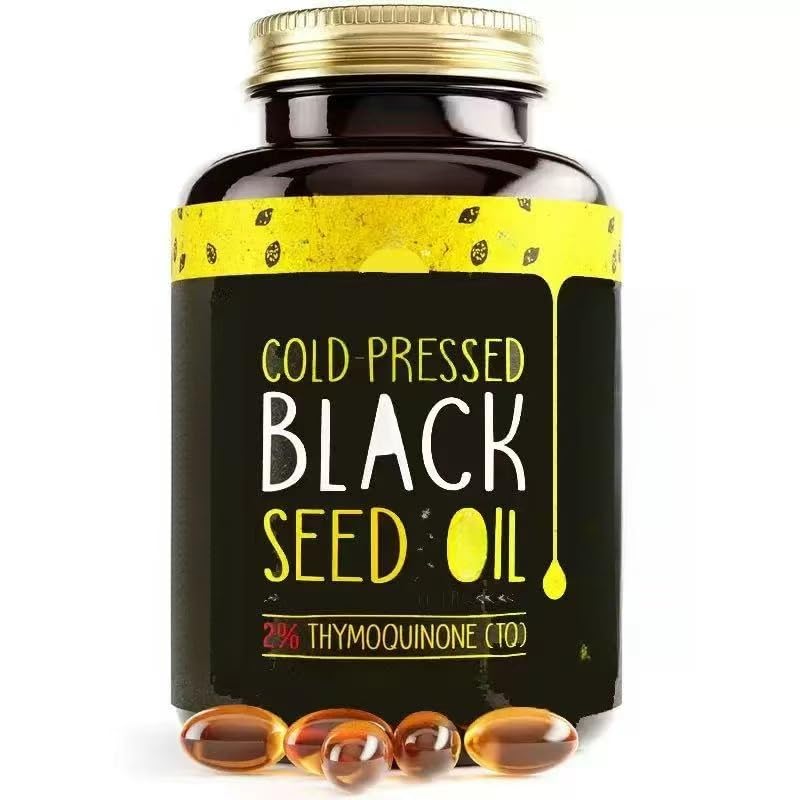 eqjrpo Aceite de semilla negra: brinda apoyo para el cabello, el cerebro y la inmunidad, apoyo digestivo, mantiene la piel y las uñas flexibles, vegano.