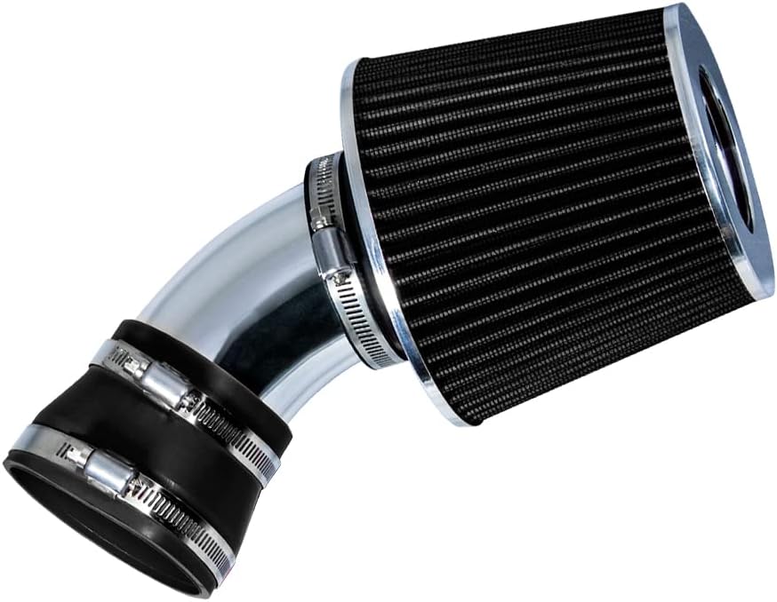 RSG CHROME PIPE with BLACK Short Ram Intake Kit with Filter Compatible For 05-10 Pontiac G6 3.5L 3.6L 3.9L V6