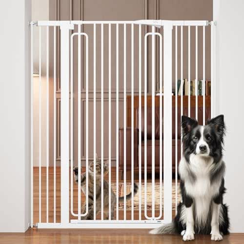 keny 51" Extra Tall Pet Gate, 29.7"-46" Wide Adjustable Cat