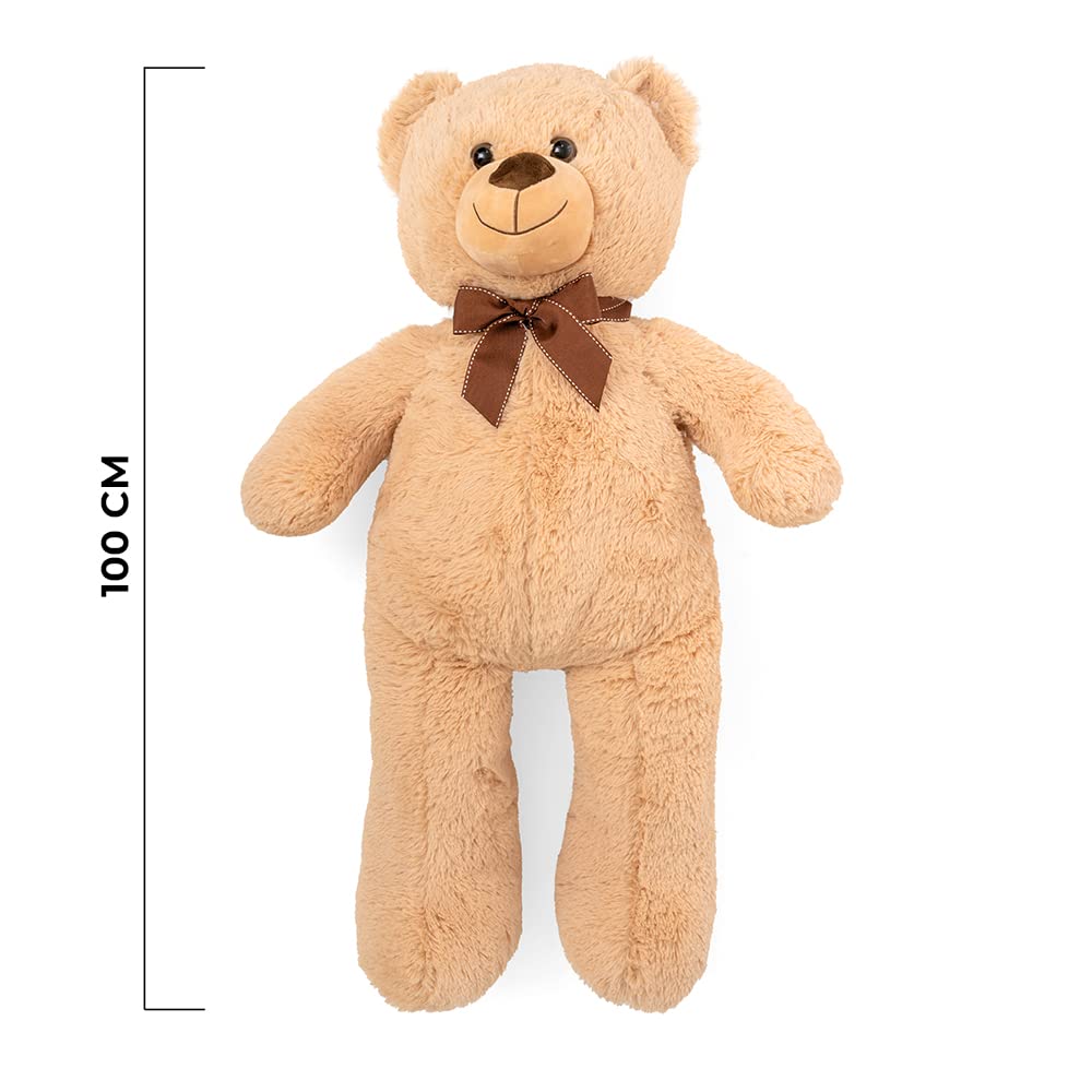 Peluche Orso Gigante 100 Cm, Morbido Cuscino Orsacchiotto Regalo San Valentino, Colore Marrone