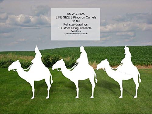 3 Kings on Camels Life Size Silhouettes Yard Art Woodworking Pattern