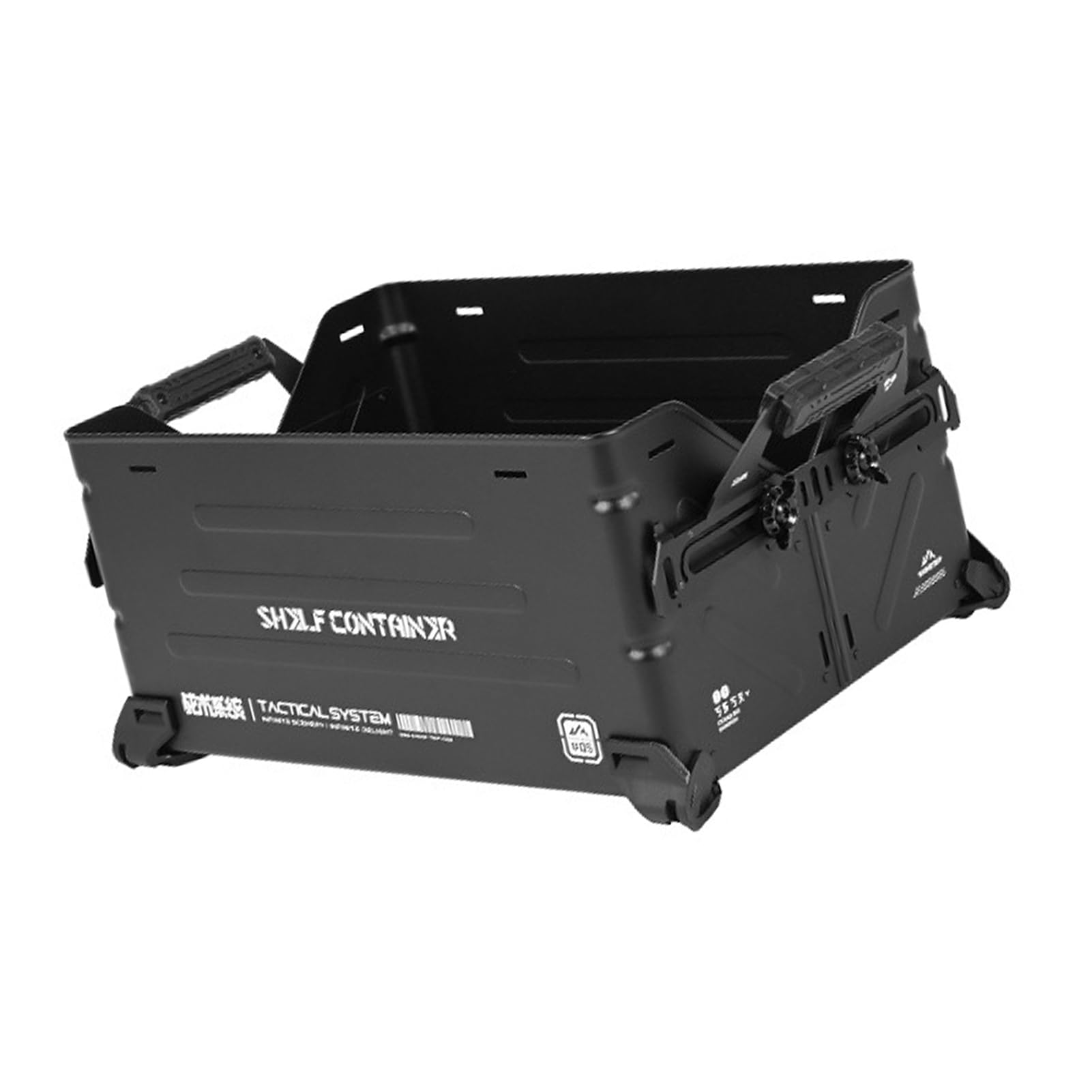Domary Caja de Almacenamiento, Lonchera Modular Apilable de Aluminio con Varilla Magnética y Tornillos Empotrados, para Organización Equipos y Equipos Al Aire