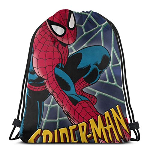 Bolsas con cordón Sup Er Hero Spid Man  Lc Mpv476 Unisex Mochila de Deportes de Cuerda