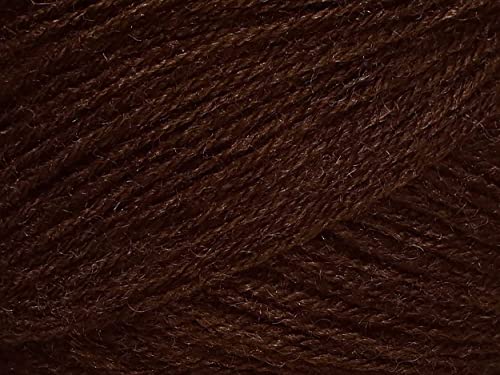 Image of M.G Microshine Coffee (400 gm) Wool Hank Hand Knitting Wool /Art Craft Soft Fingering Crochet Hook Yarn, Needle Knitting Yarn Thread dye D R JB