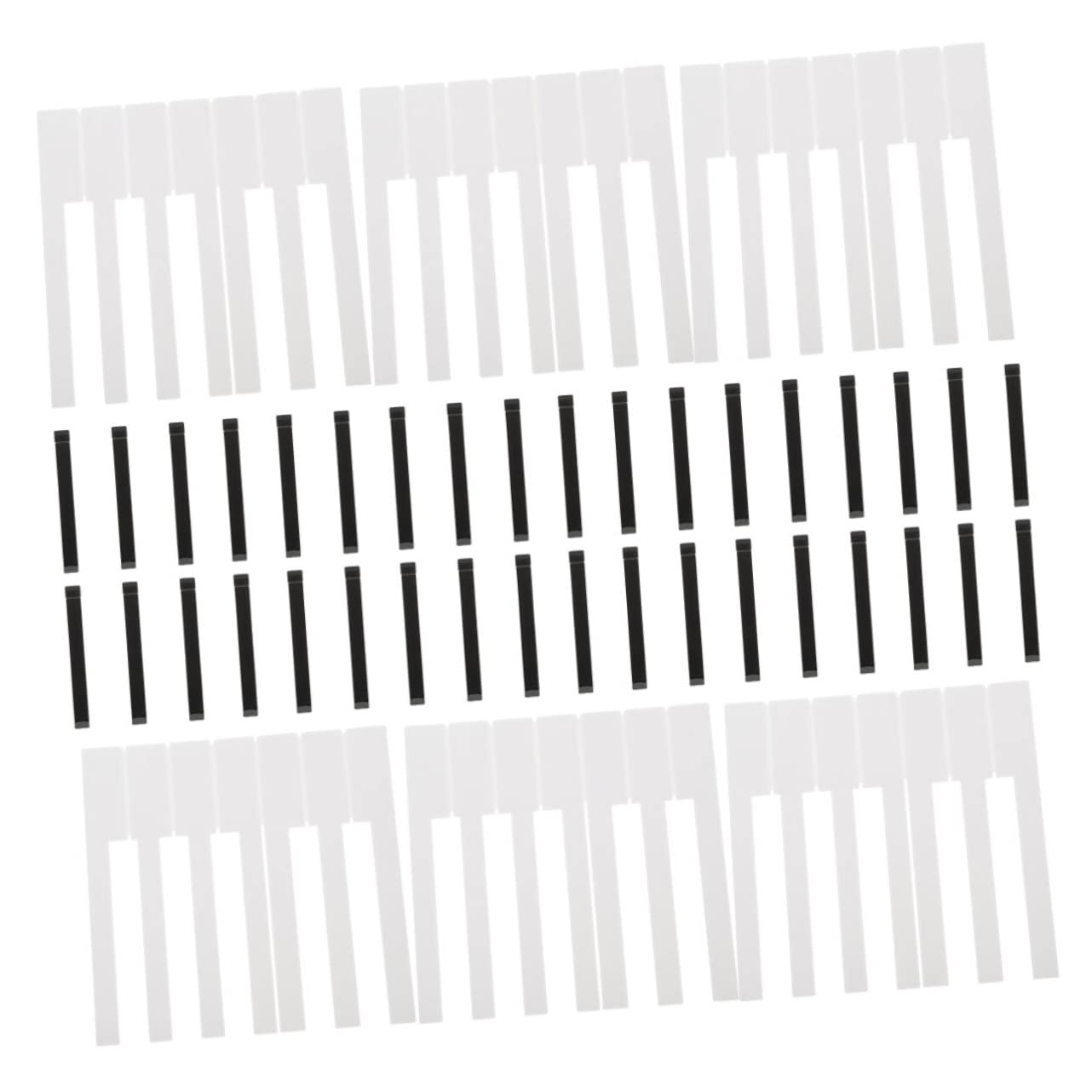 VICASKY Praktische Ersatzteile aus Acryl und Kunststoff 88 Klaviertastenaufsätze Weiße für Klavierreparatur Zubehör für Musiker