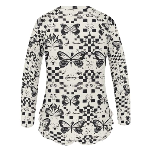 Y2k Butterflies Plaid Girls Long Sleeve Swimsuit UPF 50+ Rashguard Swimwear One Piece Bathing Suit 212207432