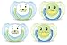 Avent Animal Soother Pacifier (6-18 Months), 4 Pack - Blue/Green