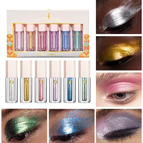 Young Vision Liquid Glitter Eyeshadow Set, Metallic & Shimmer & Glow Shades,Quick-Drying, Waterproof, Non-Sticky,0.17 Fl Oz #TOP1