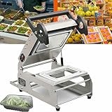 VYUJHNBG Sellador Térmico De Bandeja De Verduras De Acero Inoxidable, Máquina Envasadora Semiautomática para Llevar Alimentos para Alimentos Cocidos De Carne