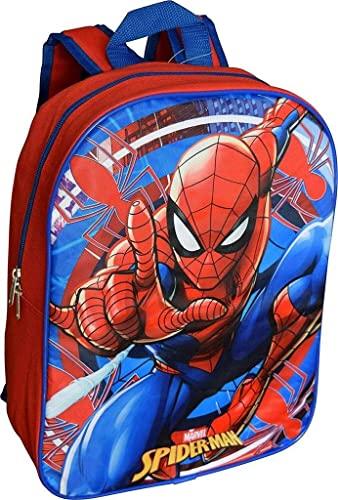 Ruz Spiderman 15" School Bag Backpack (Red-Blue) #TOP1