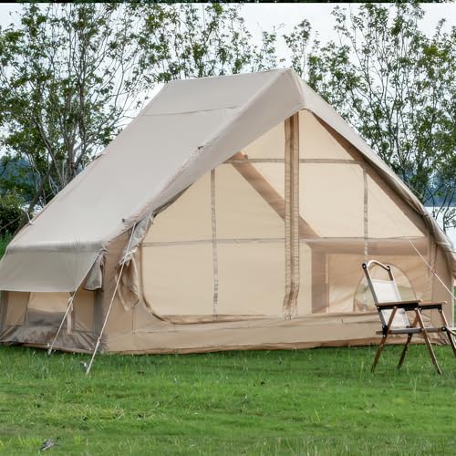 Carpa inflable para camping 4-6 personas, khaki miniatura 3