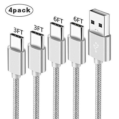 USB Type C Charger Cable Cord for Motorola Moto G6/Plus (not for G6 Play),X 4/4th,Z2 Z Z3 (Force Edition Droid Play),MotoX4,MotoG6,MotoZ2,MotoZ3,Fast/Quick Charge Charging Phone Data Wire 3 FT 6FT