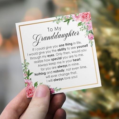 To My Granddaughter - Infinity Heart Bracelet Gift with Meaningful Card, Granddaughter Gifts from Grandma & Grandpa, Elegant Silver Jewelry for Birthday, Graduation, Christmas.4