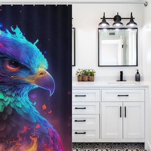 Rideau de douche de qualité supérieure en tissu polyester 183x183 cm - 5