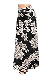 2LUV Women's High Waisted Multicolored Mix Print Maxi Skirt
