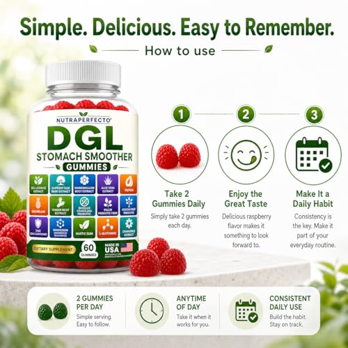 NutraPerfecto DGL Stomach Smoother Gummies