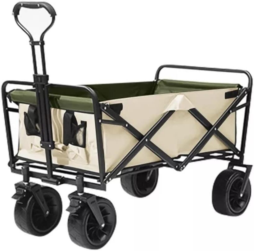 Chariot de camping 120L de grande capacité pliable pour shopping extérieur