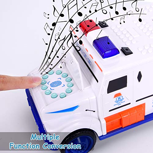 XREXS Electronic Piggy Banks, Cool Armored Car Bank with Password & Music,Best Kids Early Learning Educational Toys for Toddlers,Auto Scroll Cash Coin Bank for Adults ( Batteries Not Included)