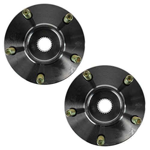 Image of TRQ 2 Piece Front Rear Wheel Bearing & Hub Assembly Set Compatible with 1995-2005 Chrysler Sebring 1995-2000 Dodge Avenger 2001-2005 Stratus 1995-1998 Eagle Talon 1995-2004 Mitsubishi Eclipse 1999-20